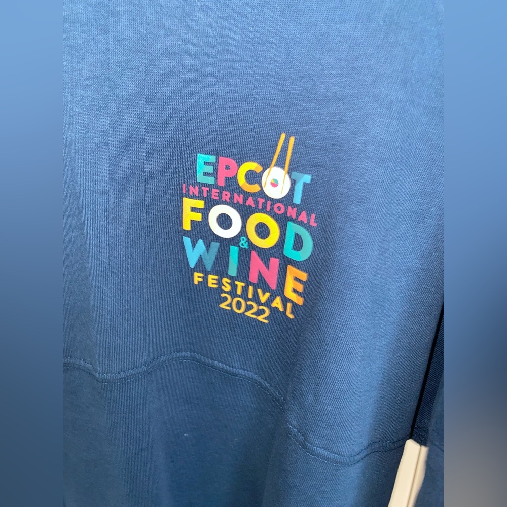 2022 Disney World Epcot International Food & Wine Festival Blue Spirit Jersey - Picture 2 of 5
